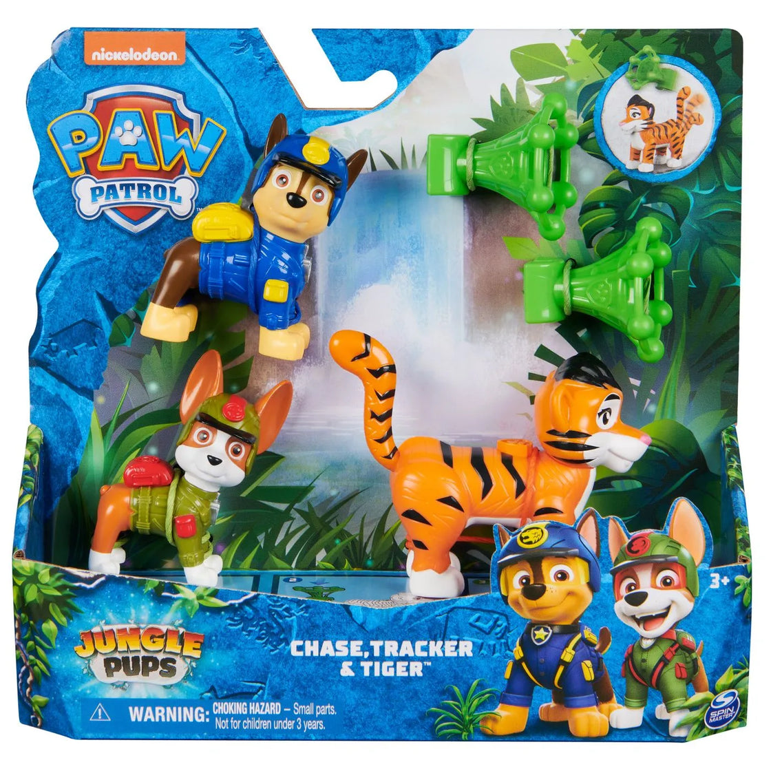 Patrula catelusilor jungle pups set 3 figurine chase tracker si tigrul