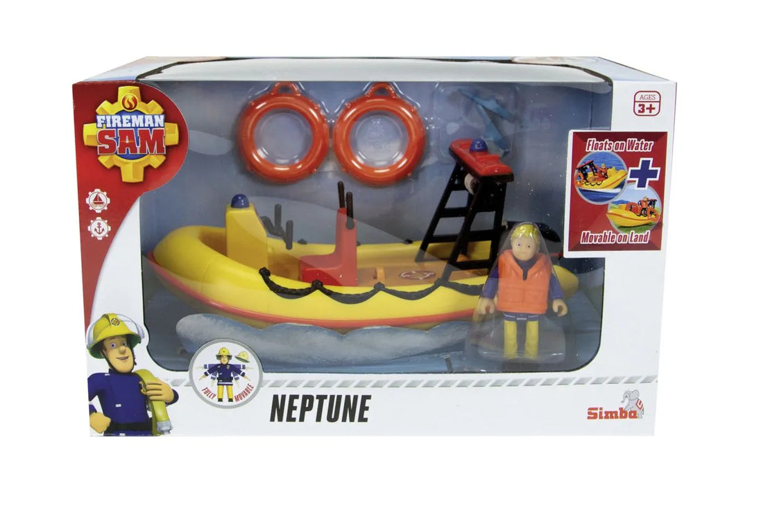Pompierul sam barca neptun cu figurina penny si accesorii