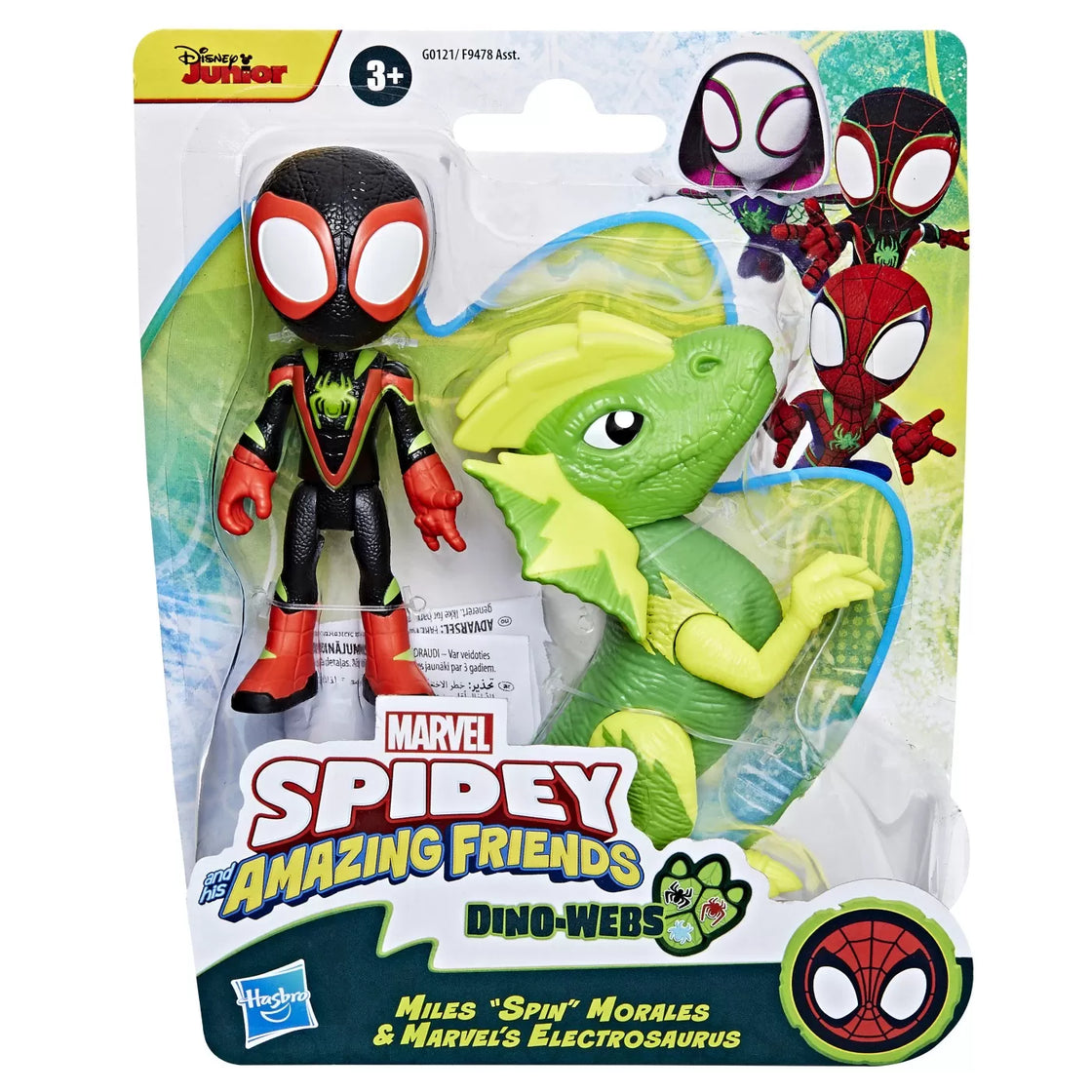 Spidey si prietenii marvel dino webs miles spin morales si marvel's electrosaurus