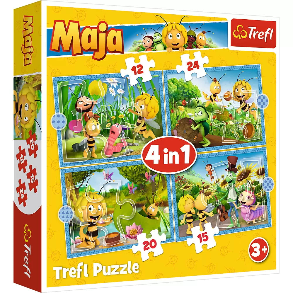 Puzzle trefl 4in1 aventurile albinutei maya