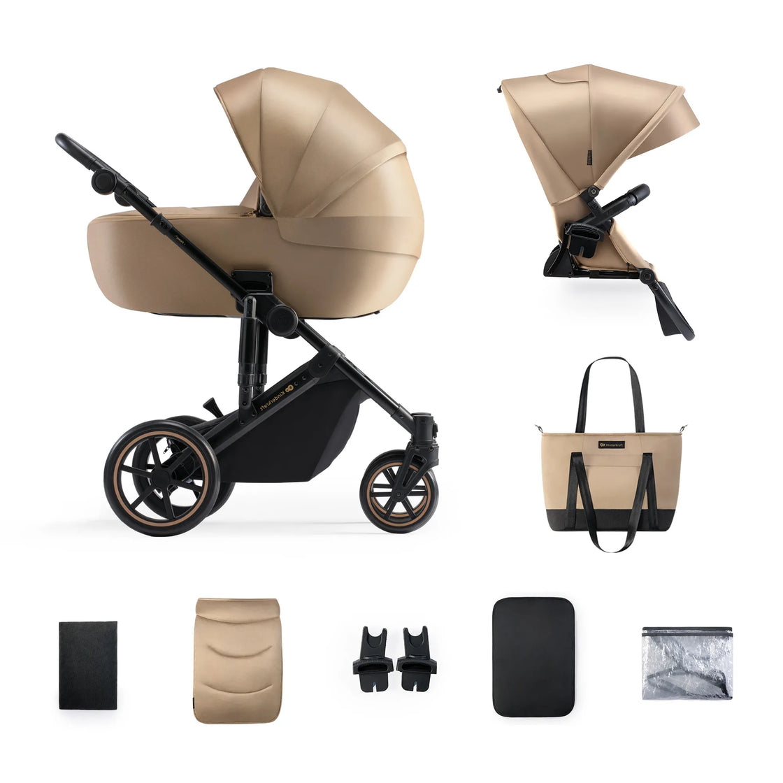 Carucior 2 in 1 kinderkraft prime 2, sandrose beige