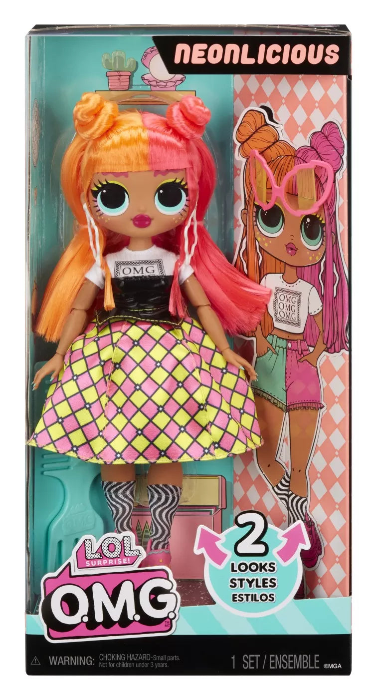L.o.l. surprise! omg neonlicious papusa fashionista cu accesorii