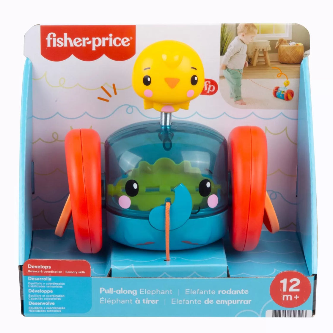 Fisher price jucarie de tras elefantel