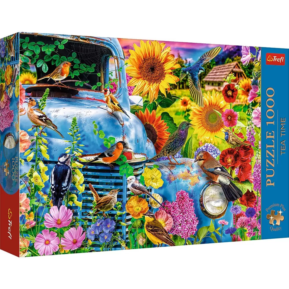 Puzzle trefl 1000 premium plus tea time viata la tara pasari cantatoare