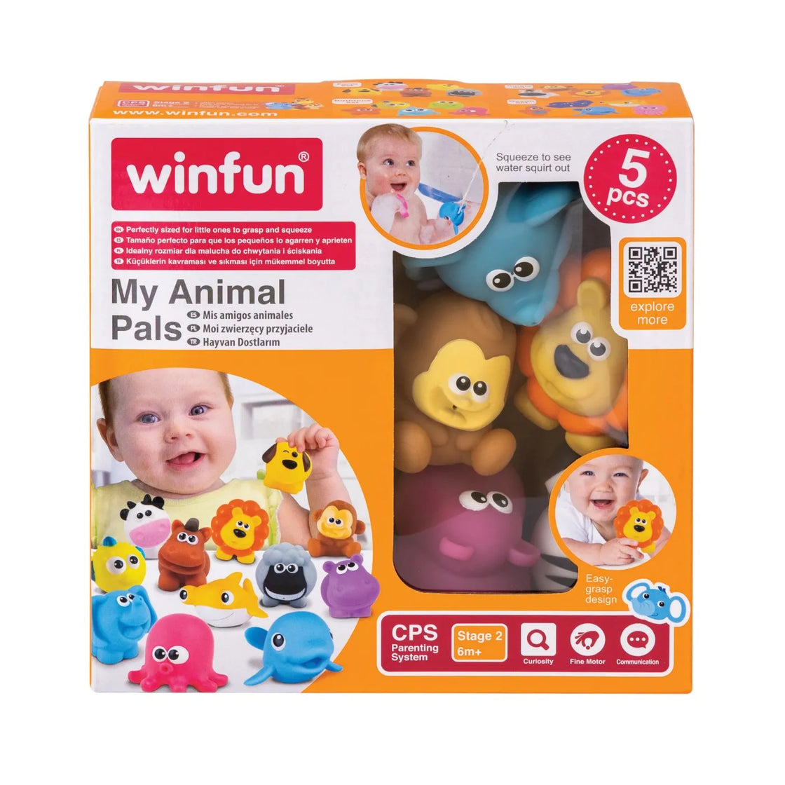 Winfun set jucarii de baie animalute din jungla