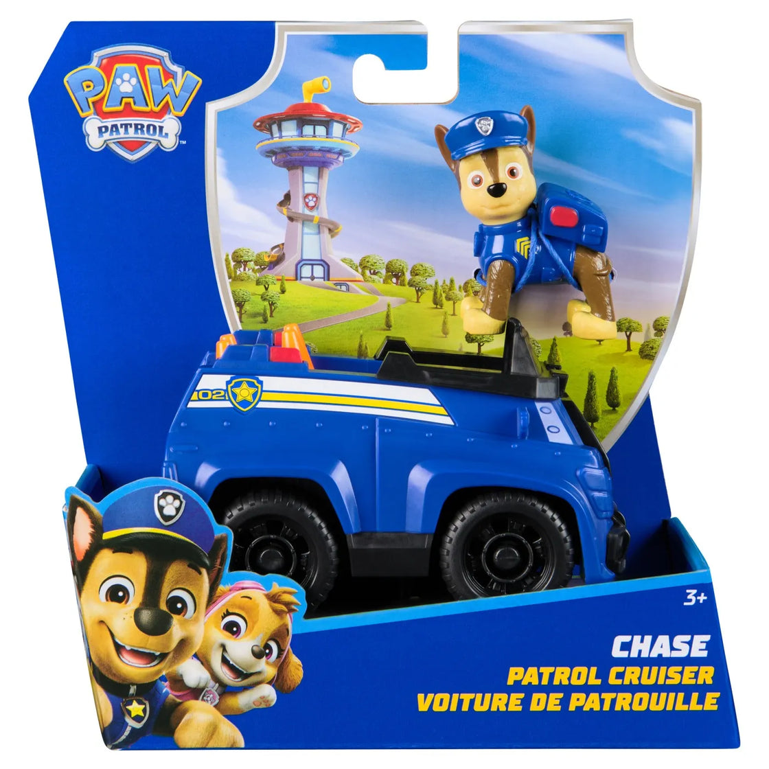 Patrula catelusilor set vehicul de baza patrol cruiser si figurina chase