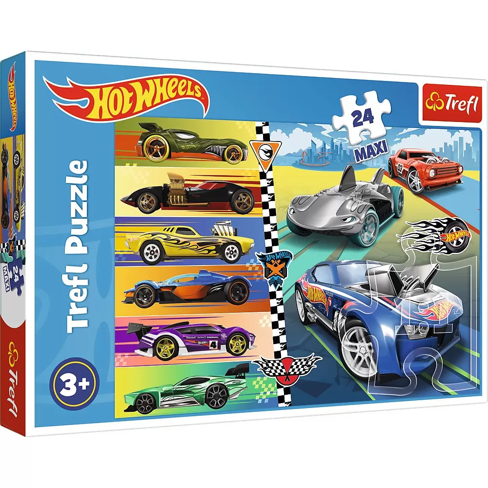 Puzzle trefl 24 maxi hot wheels masinile deosebite