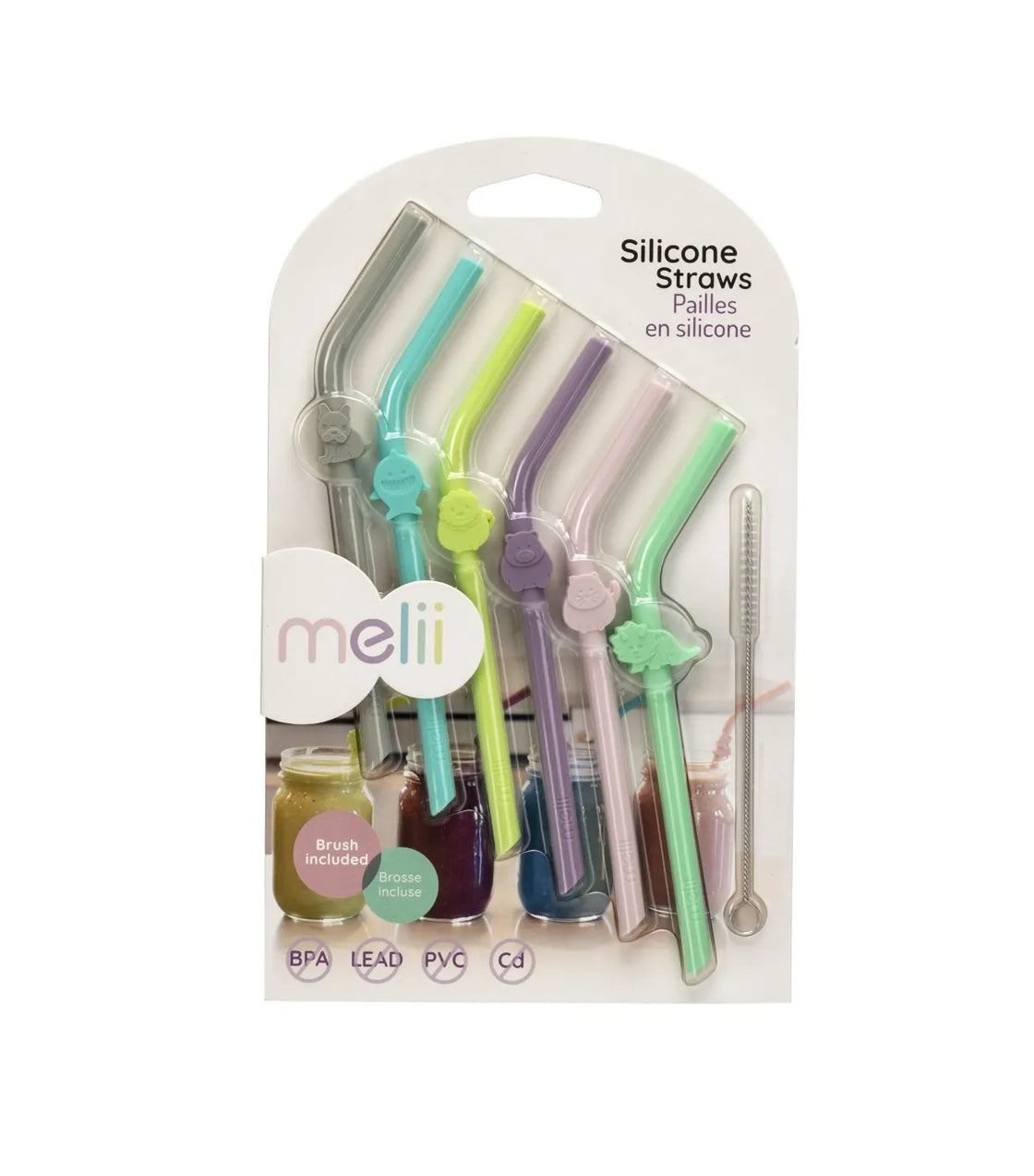 Set 6 buc paie silicon reutilizabile model animale melii