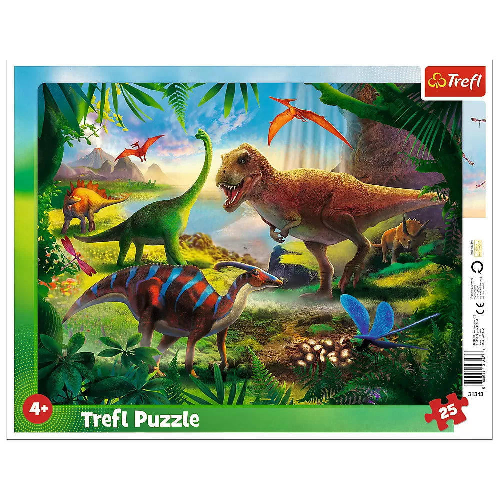 Puzzle 25 plansa dinozauri