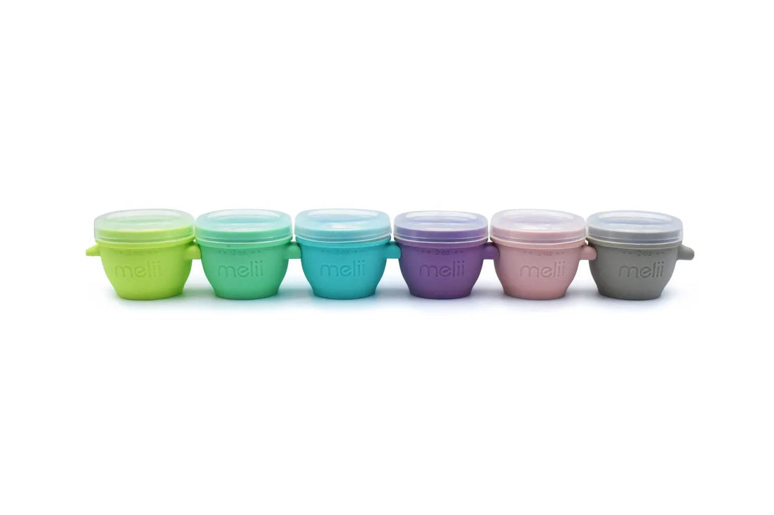 Set 6 recipiente silicon snap&go, melii, 59 ml