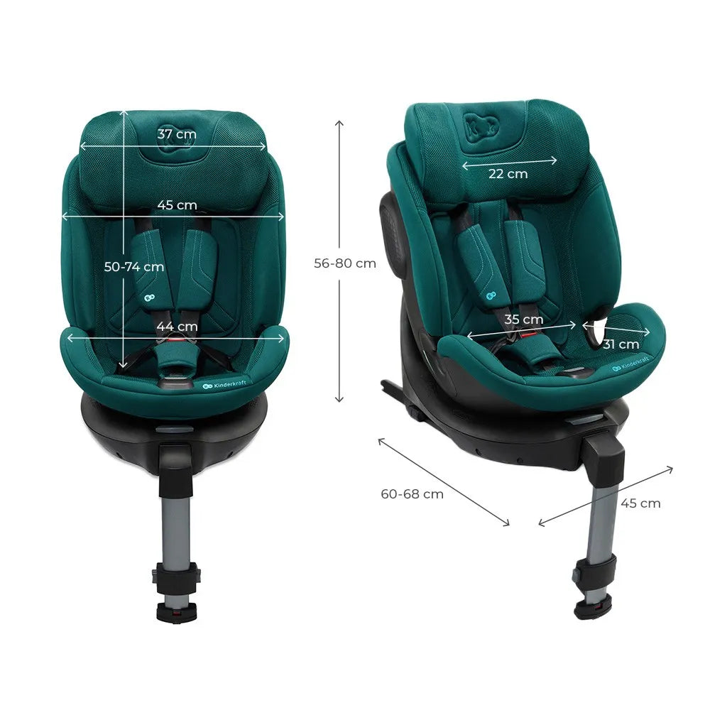 Scaun auto kinderkraft xrider 2 i-size 40-150 cm green