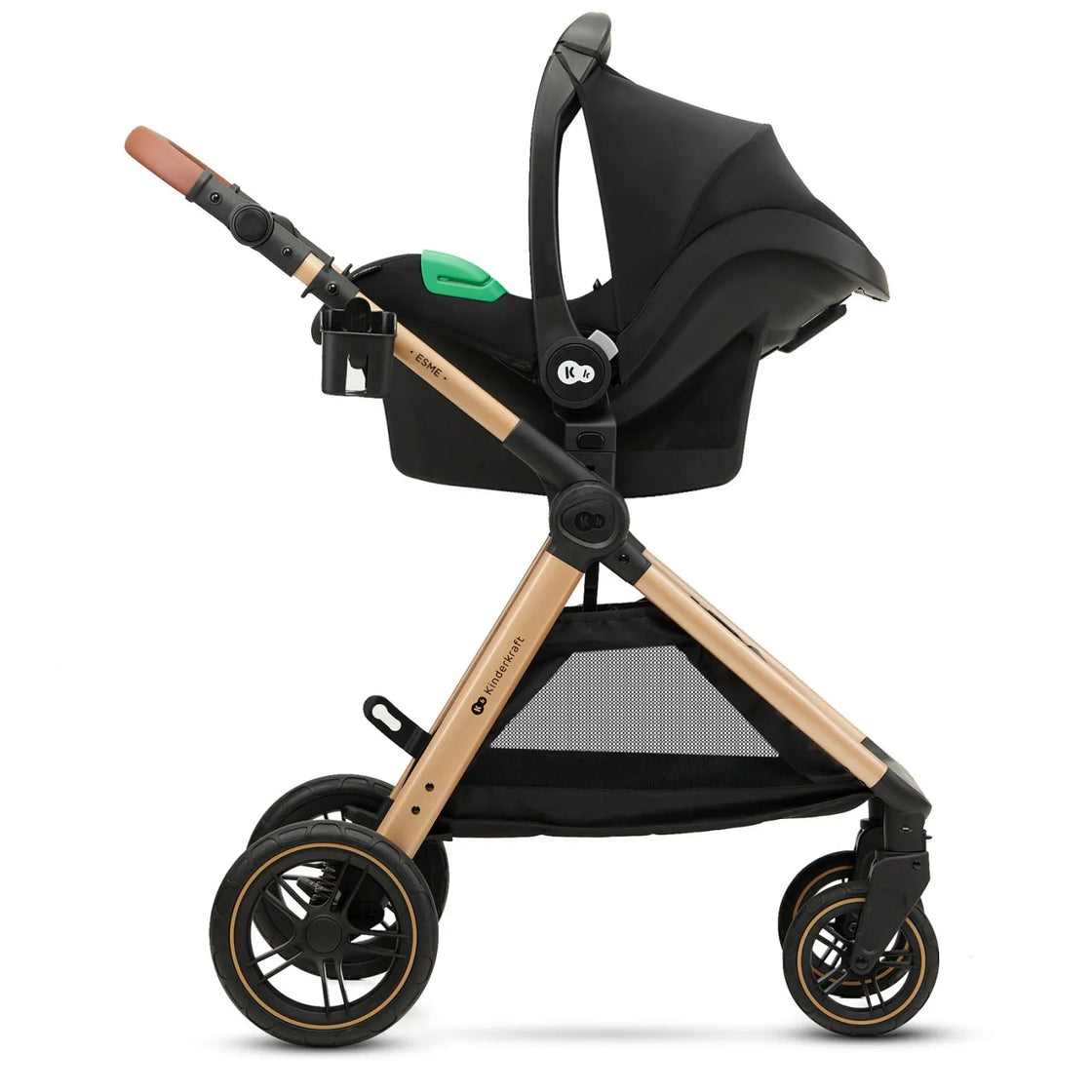 Carucior kinderkraft esme, 3 in 1, pure black
