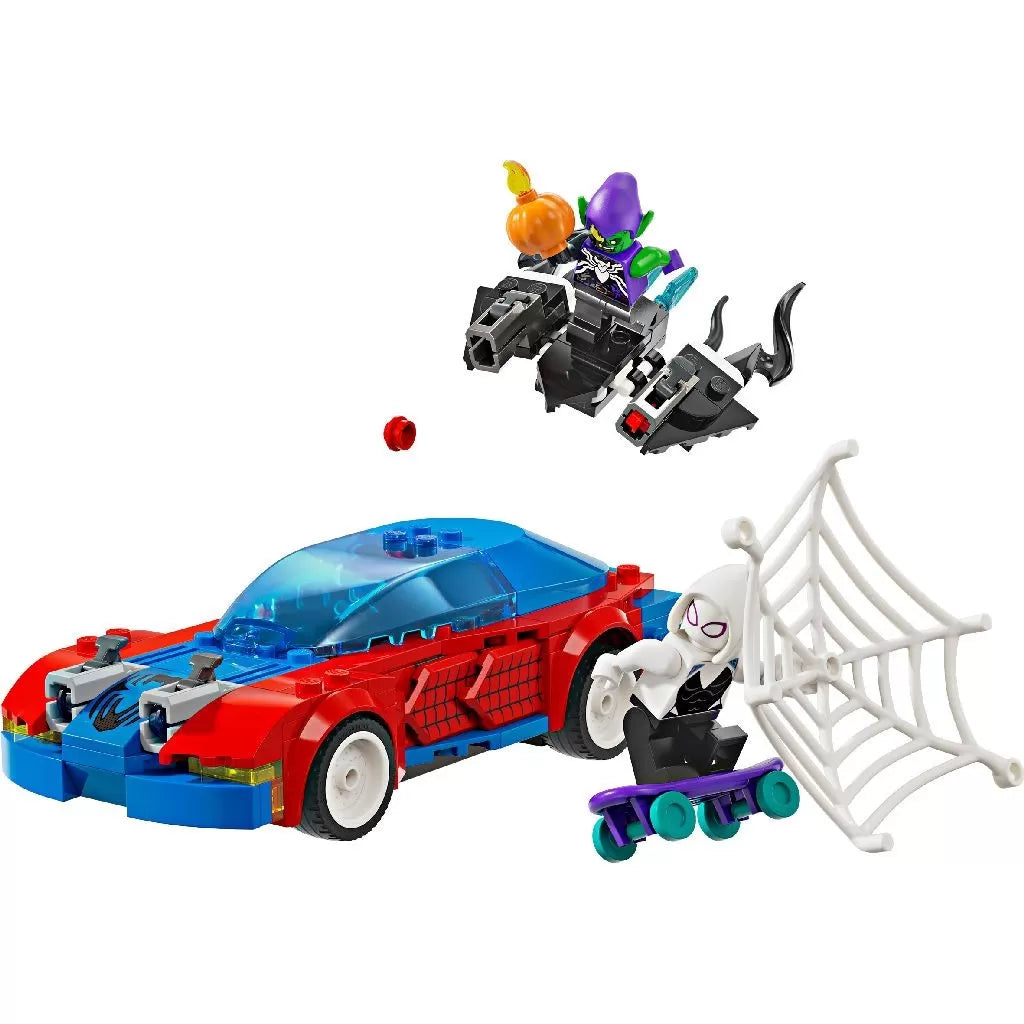 Lego super heroes masina de curse a omului paianjen si venom green goblin 76279