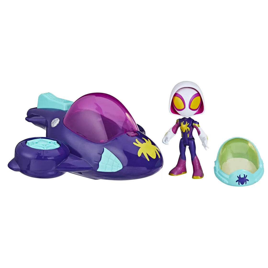 Spidey prietenii extraordinari set masinuta si figurina ghost spider