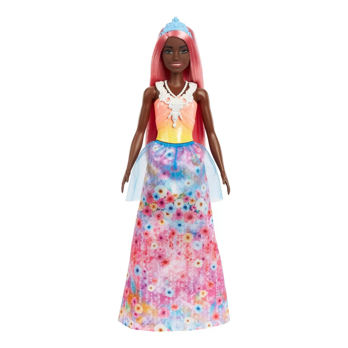 Barbie dreamtopia papusa printesa cu par corai