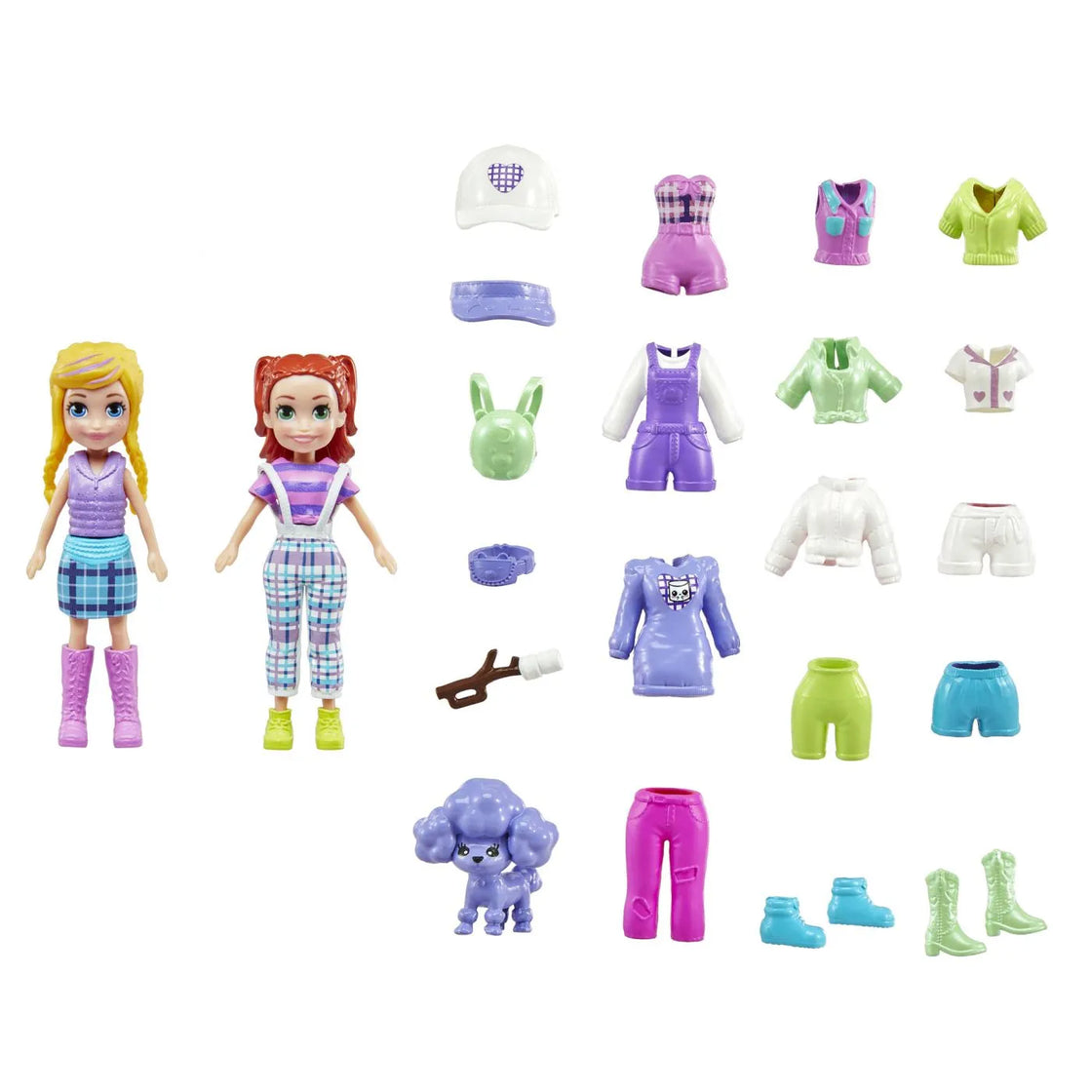 Polly pocket set 2 papusi si accesorii 27 piese