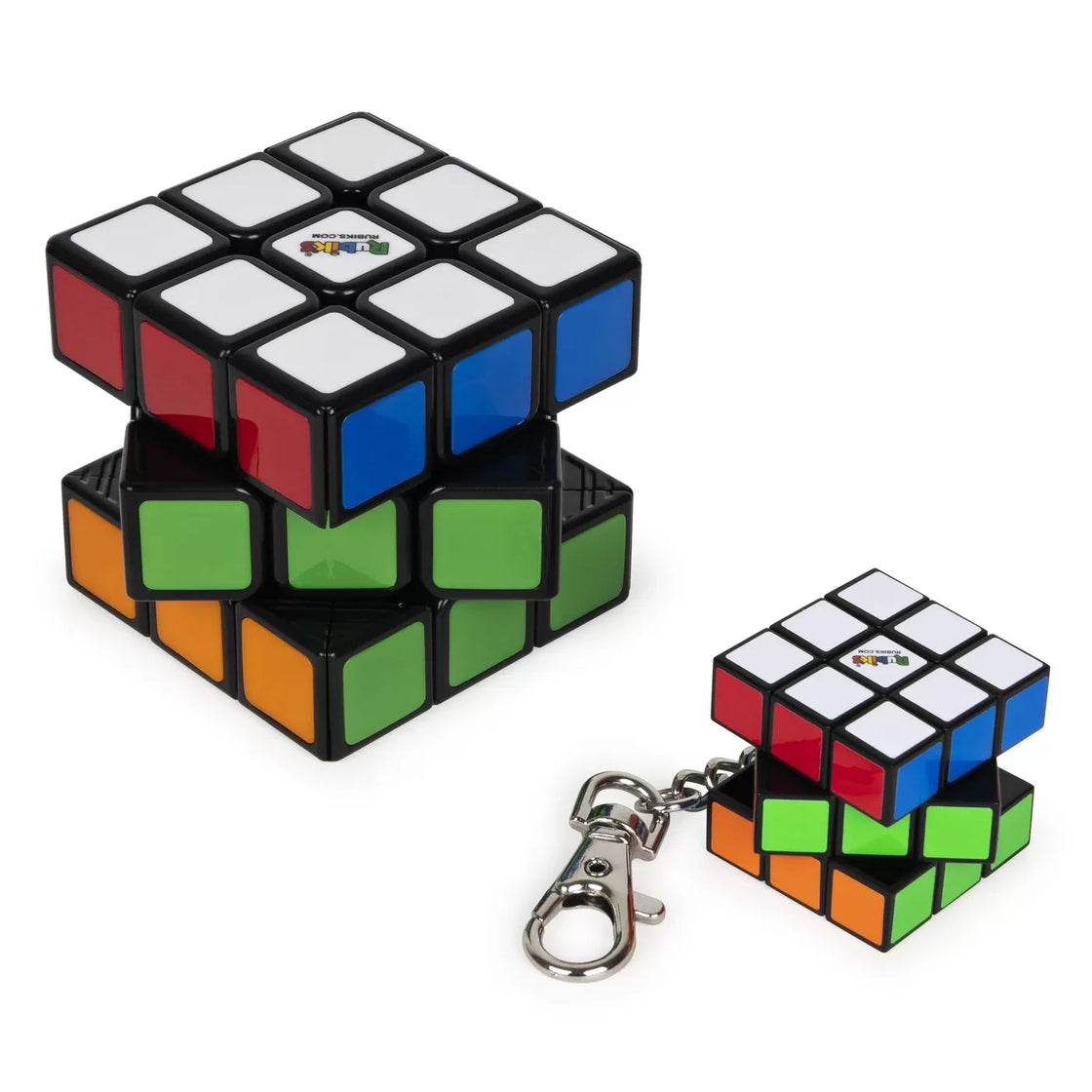 Set cub rubik 3x3 clasic si breloc originale