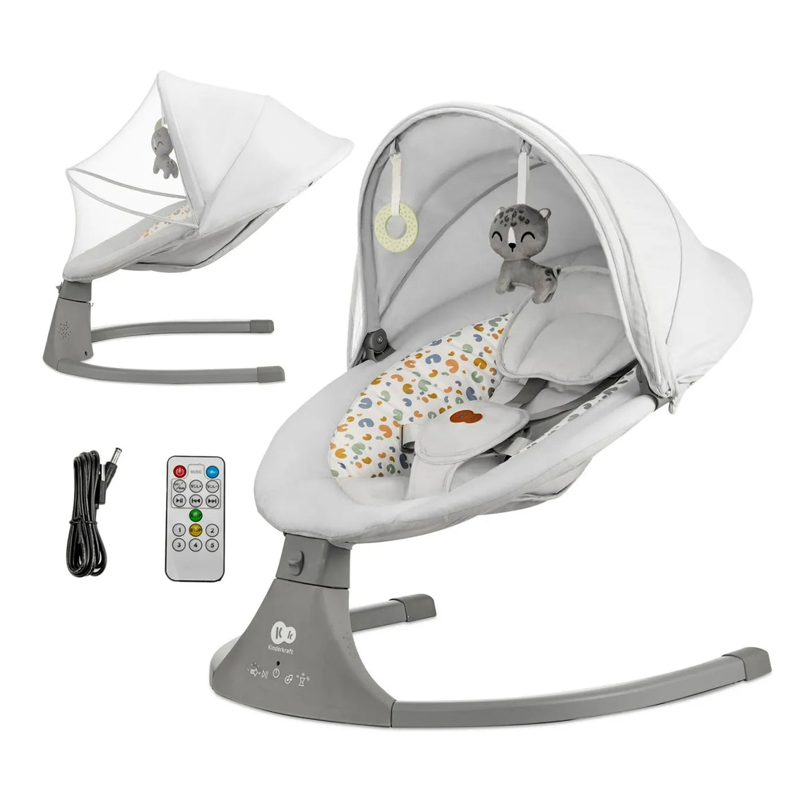 Leagan electric kinderkraft lumi 2, light grey