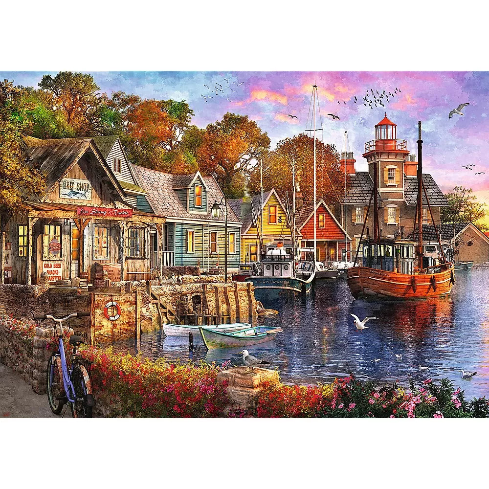 Puzzle trefl 1000 premium plus tea time portul minunat