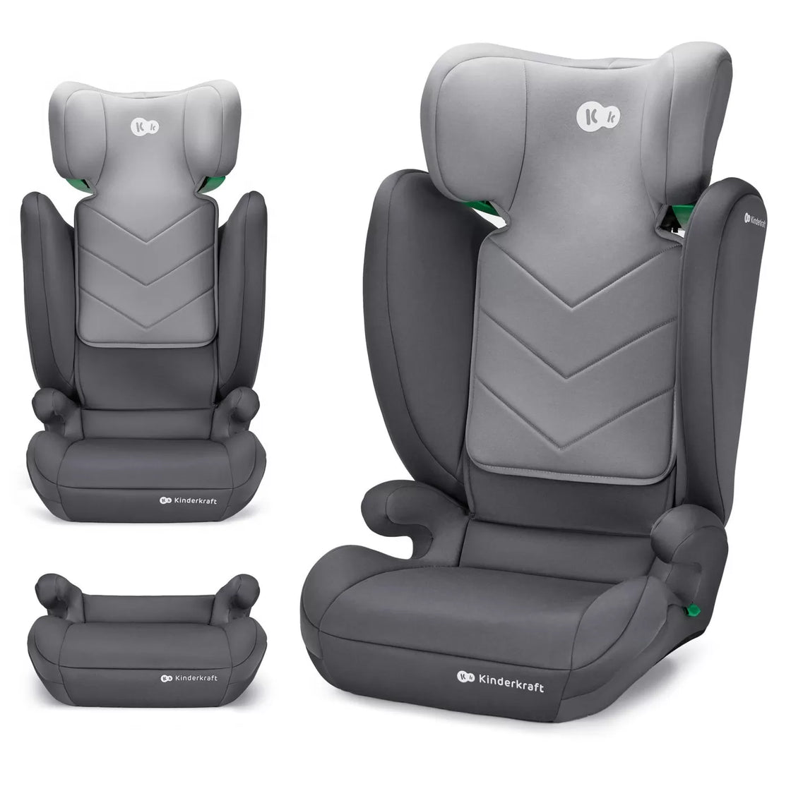 Scaun auto kinderkraft i-spark, i-size 100-150 cm, grey