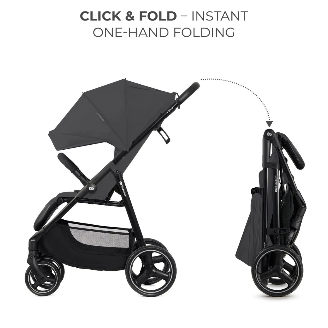 Carucior sport kinderkraft trig3 granite grey