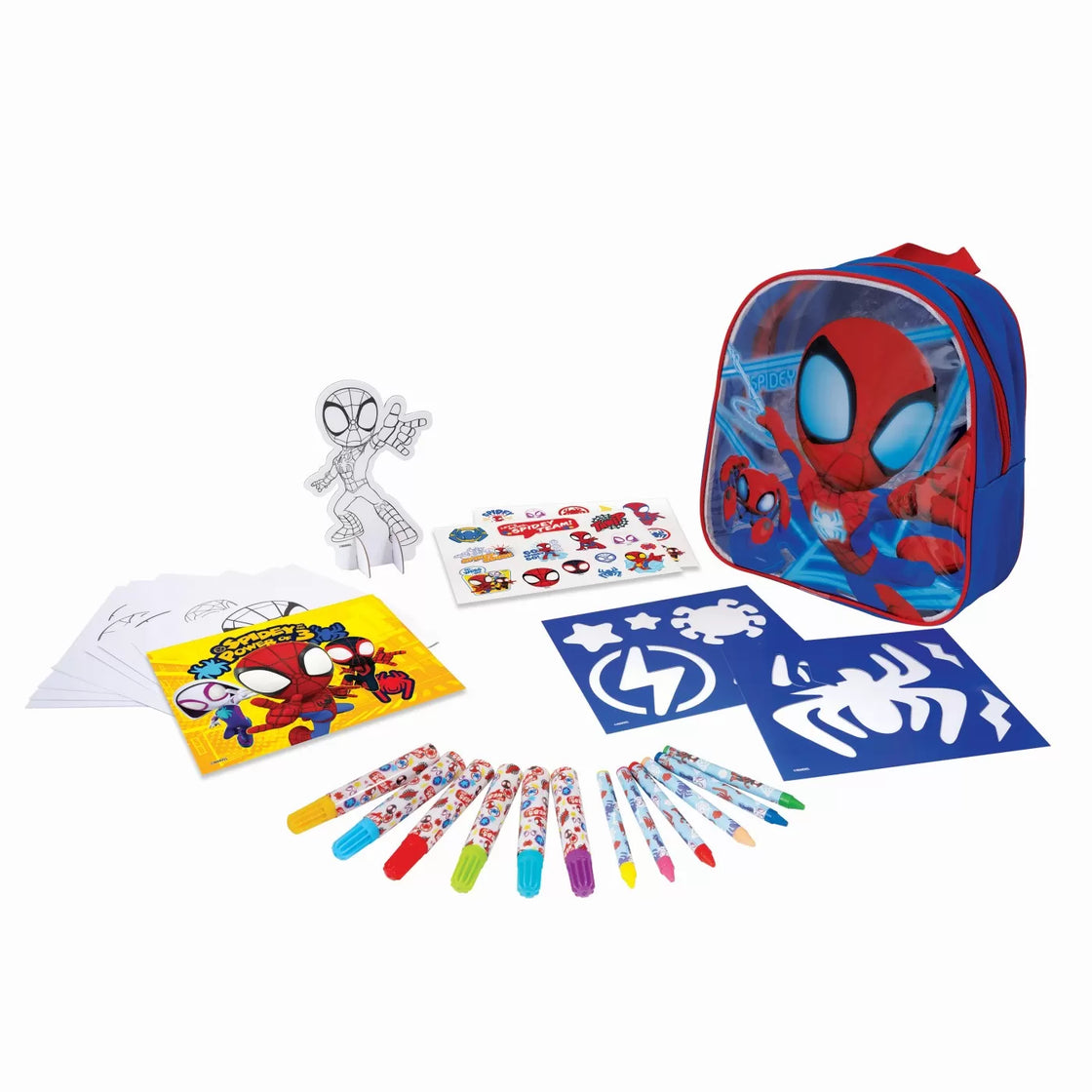 Set de desen in rucsac spidey and his amazing friends