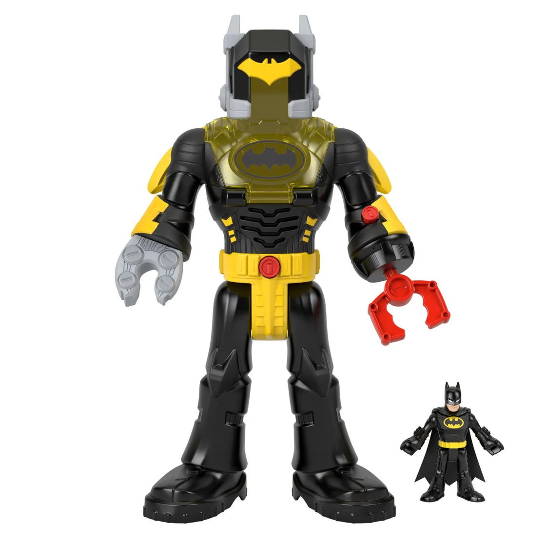Fisher price imaginext dc super friends set figurina batman si costum exo cu lumini si sunete