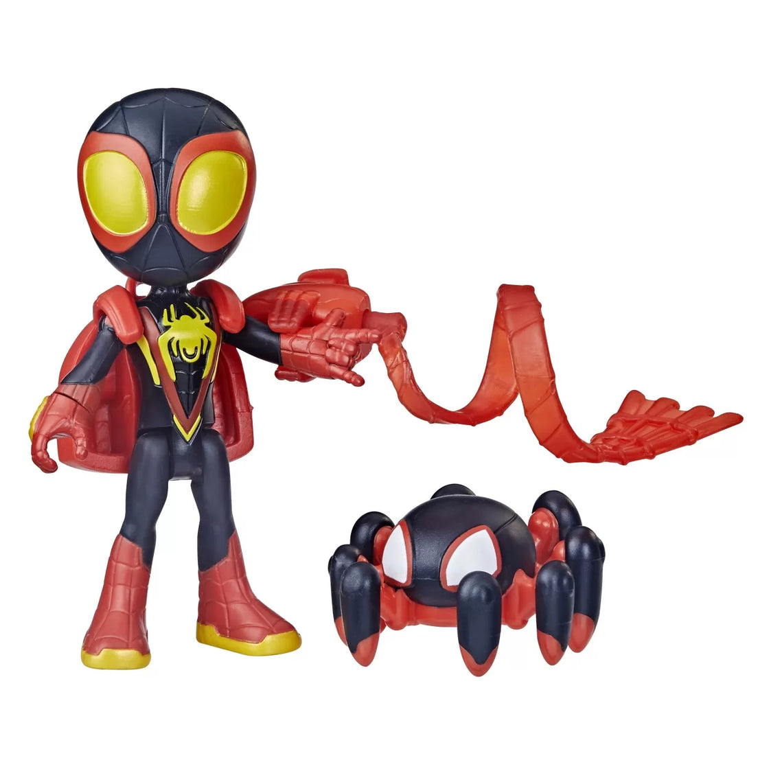 Spidey prietenii extraordinari set figurina miles morales spider man 10cm si accesorii
