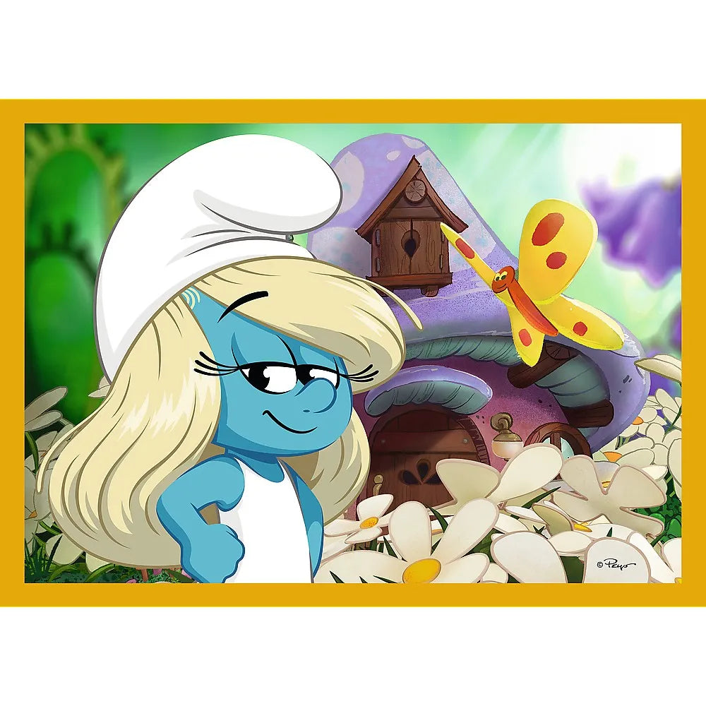 Puzzle trefl 4in1 strumfii viata in satul strumfilor