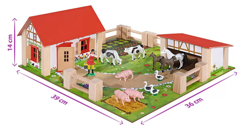 Ferma 38x35 cm cu 21 de accesorii