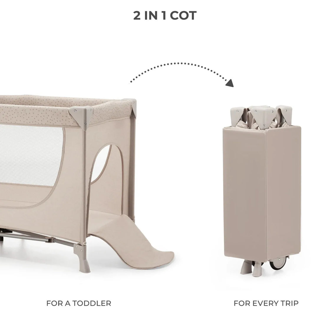 Patut travel kinderkraft joy2, fara accesorii, beige