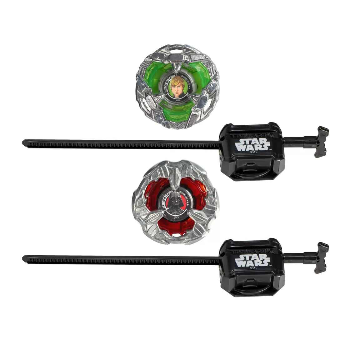 Beyblade x star wars pachet duo luke skywalker 4-80b si darth vader 4-60p