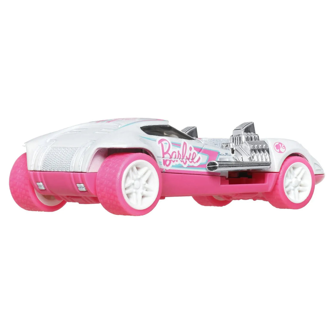 Hot wheels masinuta metalica cu sistem pull back barbie twin mill street power scara 1:43