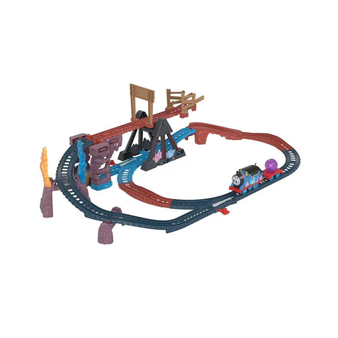 Thomas set de joaca crystal caves adventure cu locomotiva motorizata thomas