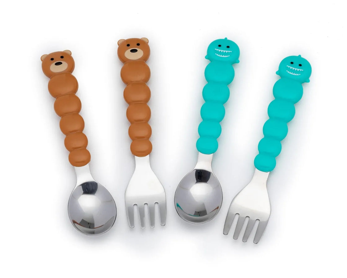 Set 4 tacamuri colorate, melii, model urs&rechin