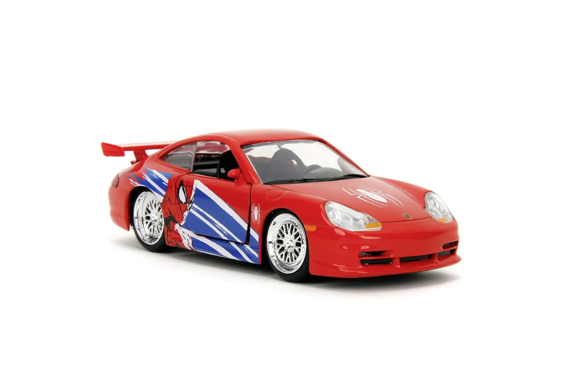 Jada marvel masinuta metalica spider man porsche 911 gt3 rs scara 1 la 32