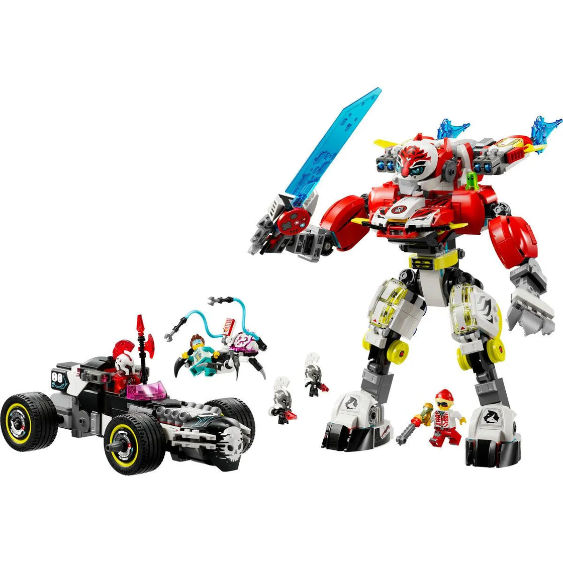 Lego dreamzzz robotul tigru al lui cooper si masina hot rod a lui zero 71497