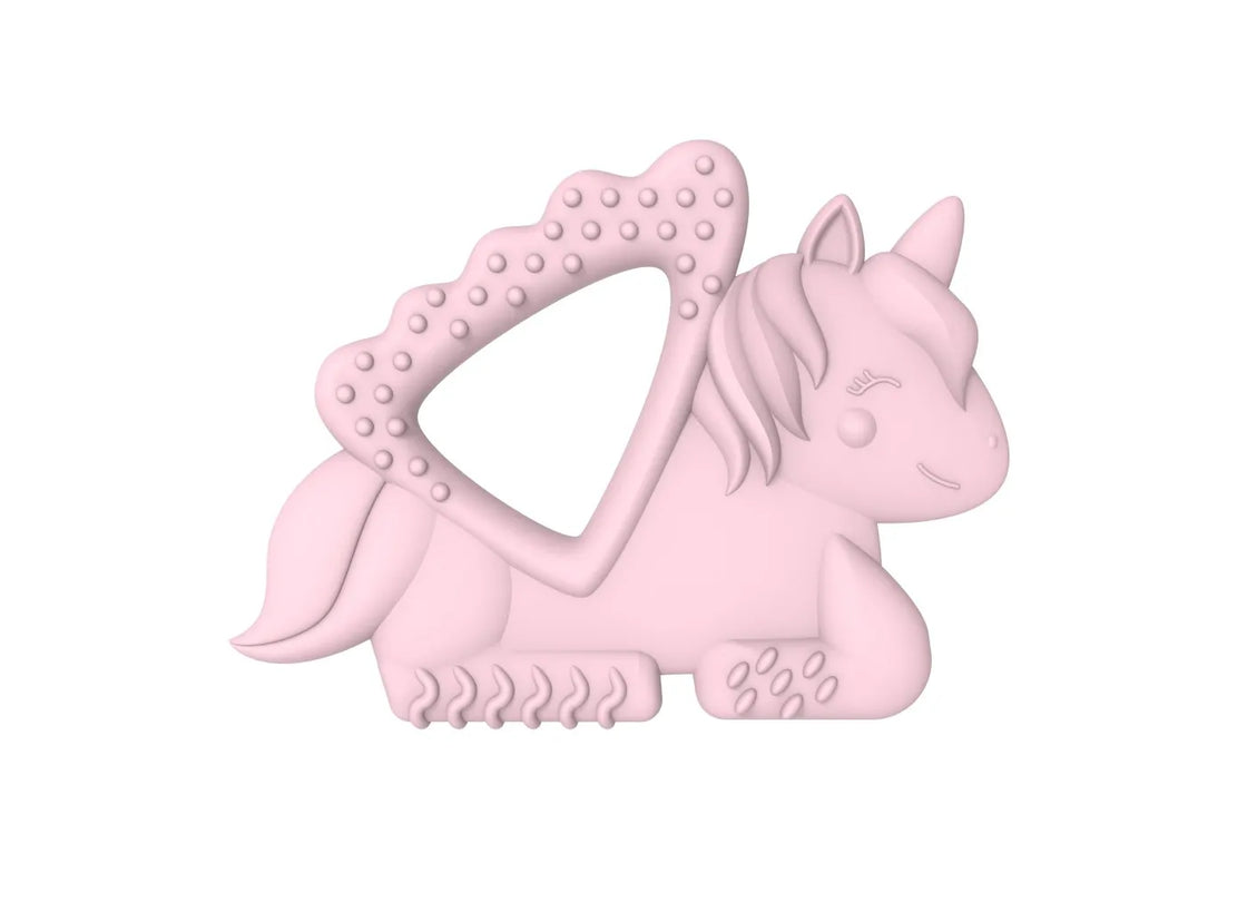 Set 2 jucarii dentitie silicon melii model unicorn pisica