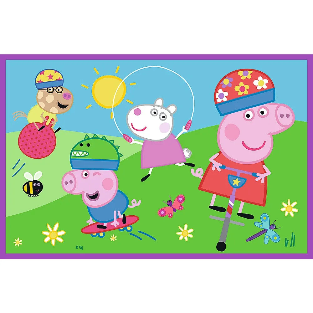 Puzzles 2x24 peppa pig o zi la joaca cu peppa pig