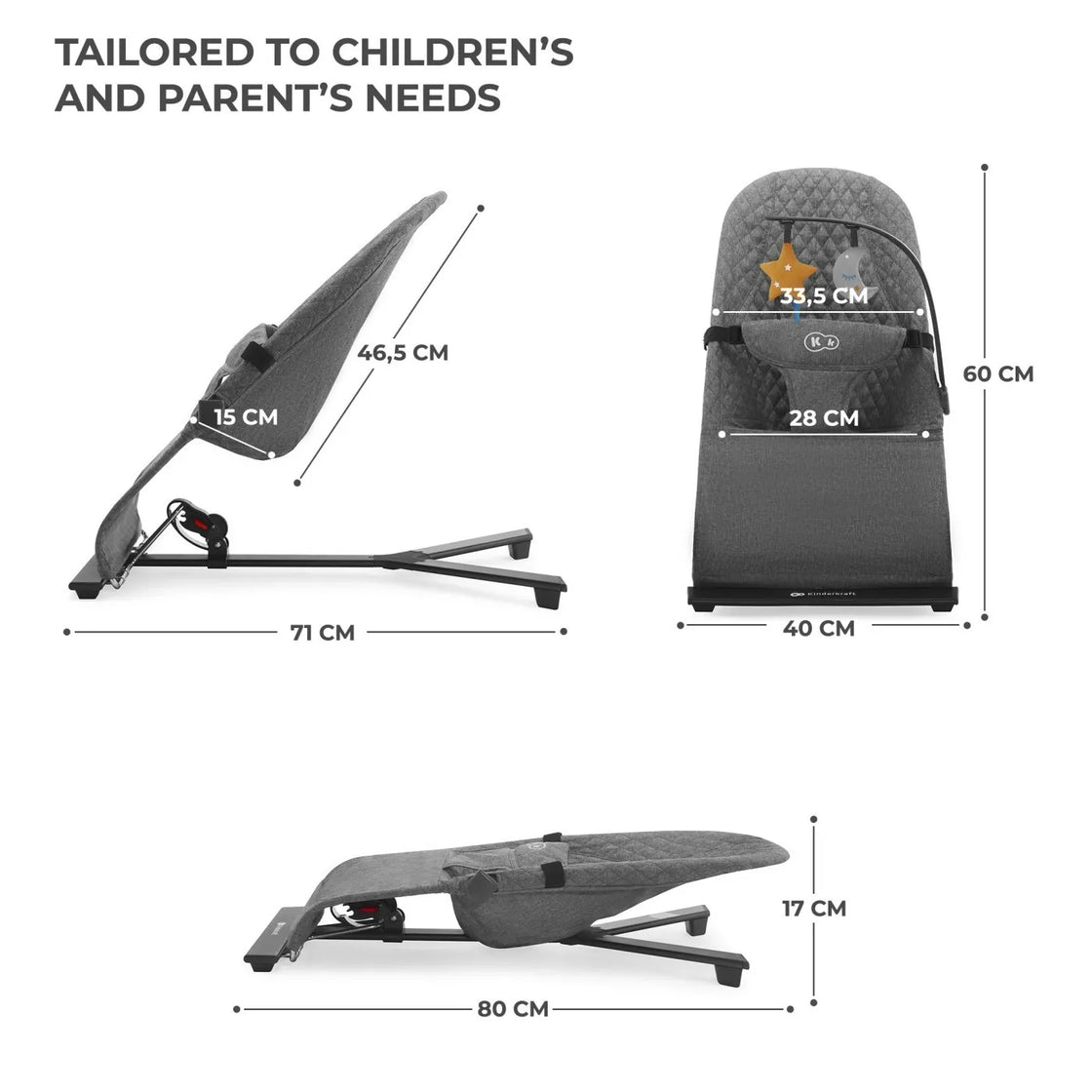 Balansoar kinderkraft mimi, grey