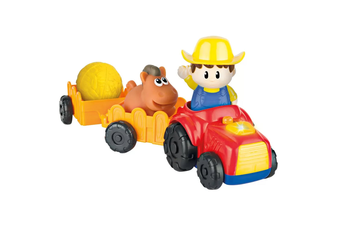 Winfun tractoras cu remorca si figurina fermier