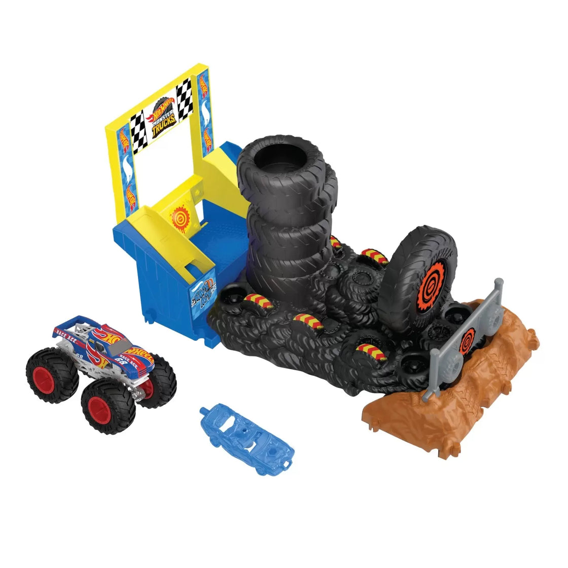 Hot wheels monster trucks entry challenge arena smashers provocarea smash race