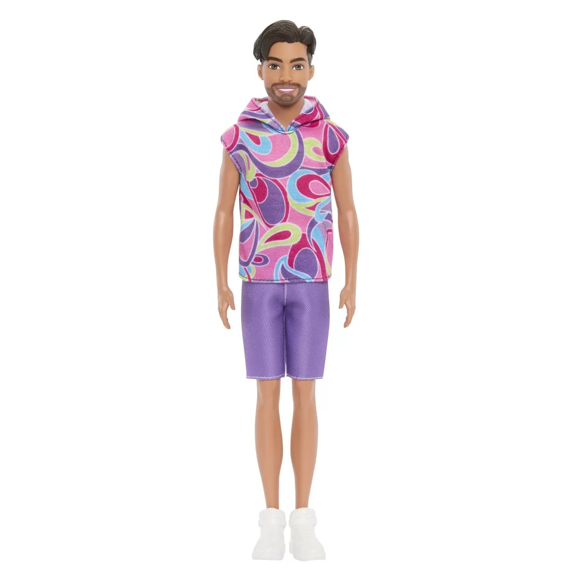 Barbie papusa baiat fashionistas brunet cu barba si tricou cu gluga