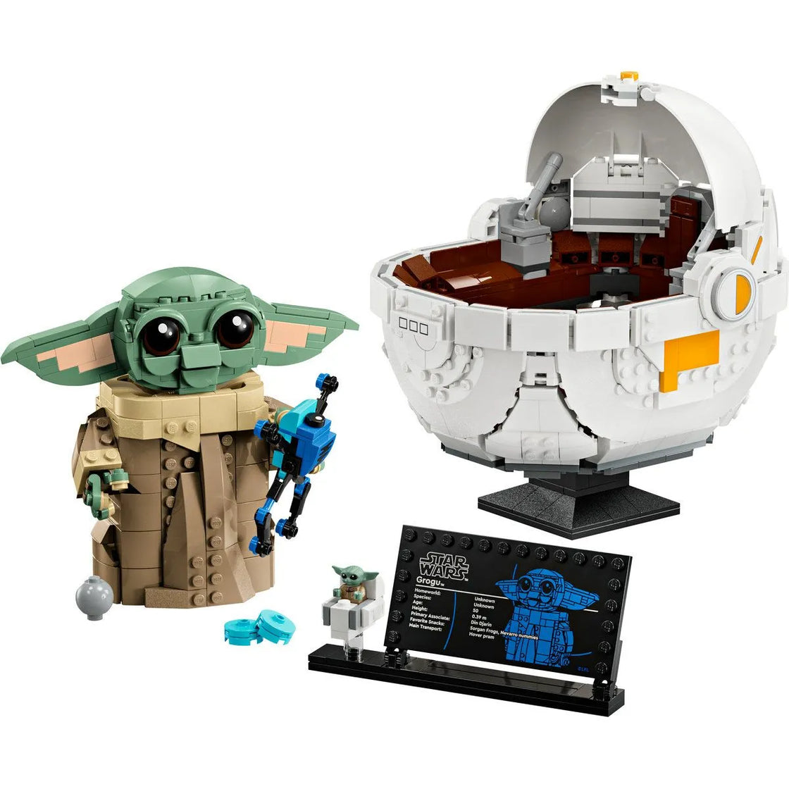 Lego star wars tm grogu cu landoul planor 75403