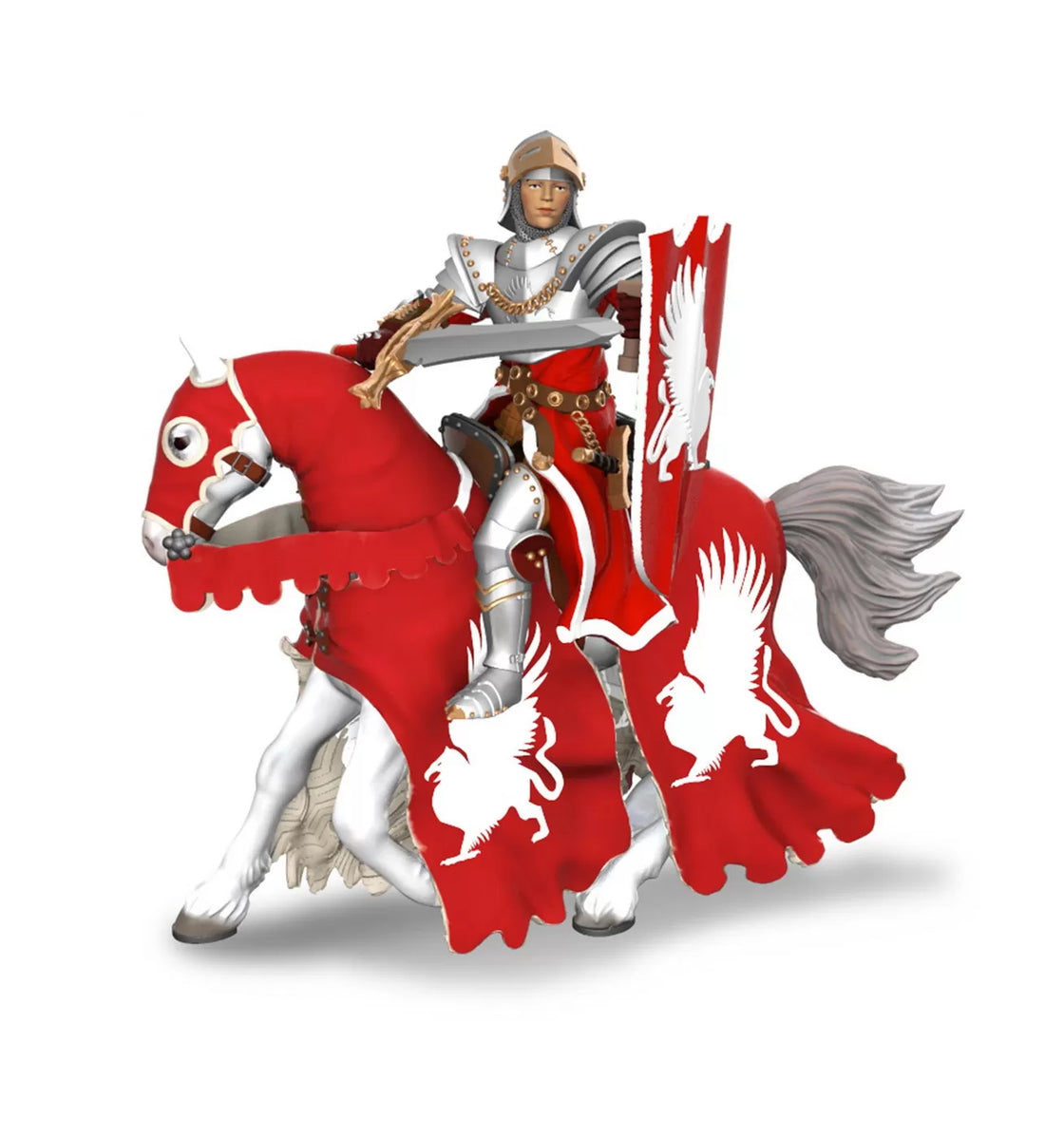 Papo figurina cal cavalerului medieval grifon