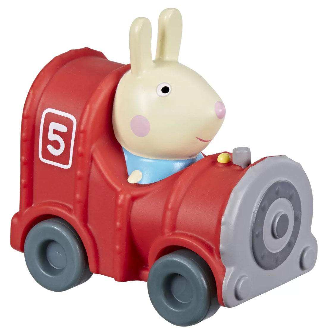 Peppa pig masinuta buggy locomotiva si figurina iepurasul rebecca