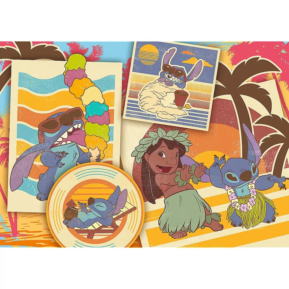 Puzzle trefl 200 stitch la plaja cu lilo si stitch