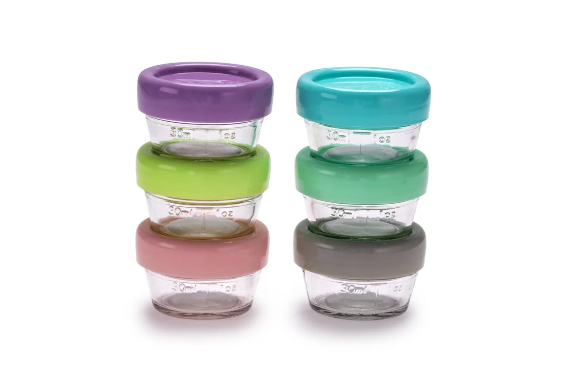 Set 6 recipiente sticla pentru hrana bebe, melii, 59 ml