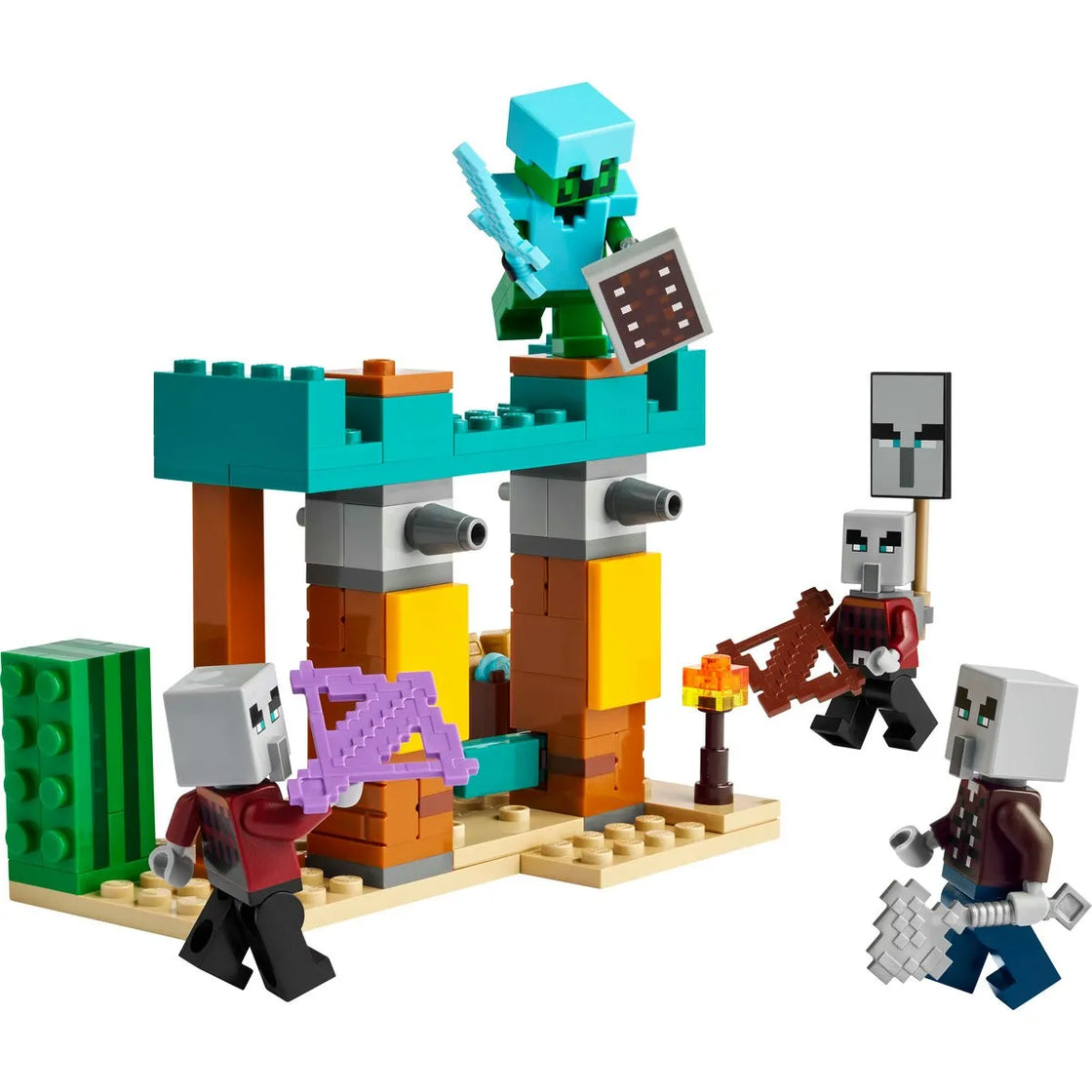 Lego minecraft patrula illager în desert 21267