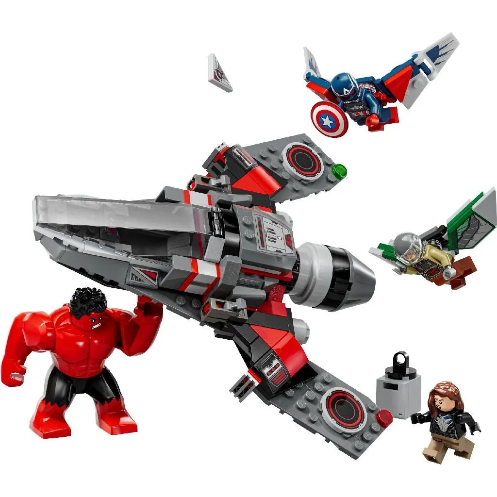 Lego marvel super heroes batalia dintre capitanul america si hulk rosu 76292